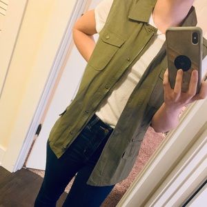 Olive Utility Vest NWT